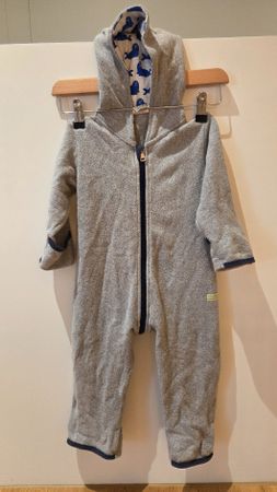 Loud & Proud Overall Fleece Baumwolle grau Grösse 86/92