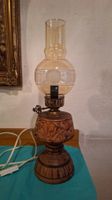 Vintage Tischlampe , Keramik oder Ton , mit Zylinder