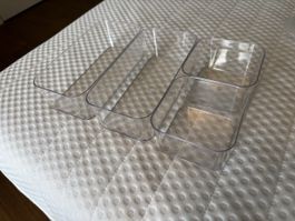 4 transparente Aufbewahrungsboxen neu