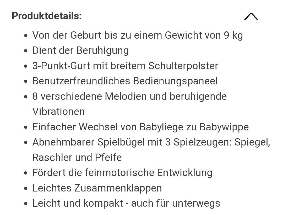 Sdraiette & Sdraiette a dondolo: Schöne Babywippe Marke Kinderkraft – Usato da Walde AG venduto da fashionstyles 4