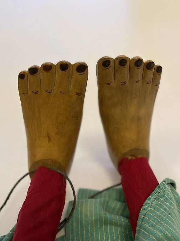 Statuette: Lebensgrosse, antike Marionette aus Burma – Usato da Basel venduto da Familymusic 3