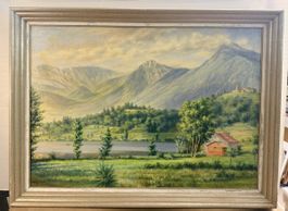 Originales Ölgemälde von F. Wirtzfeld – „Lago di Muzzano“