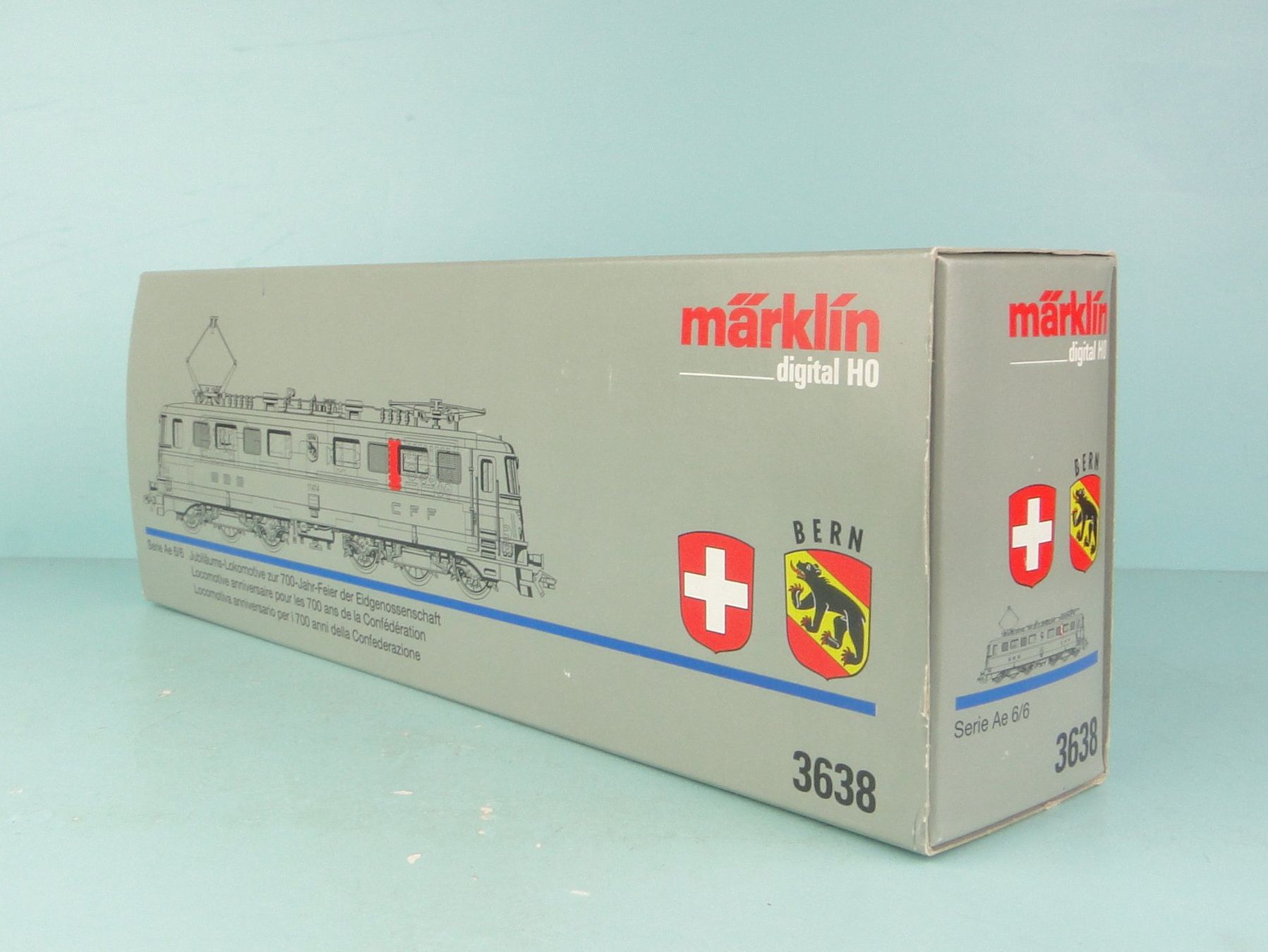 Märklin Modellini di ferrovie: Märklin leerer Karton 3638 SBB Ae 6/6 – Usato da Bülach venduto da cann11 1