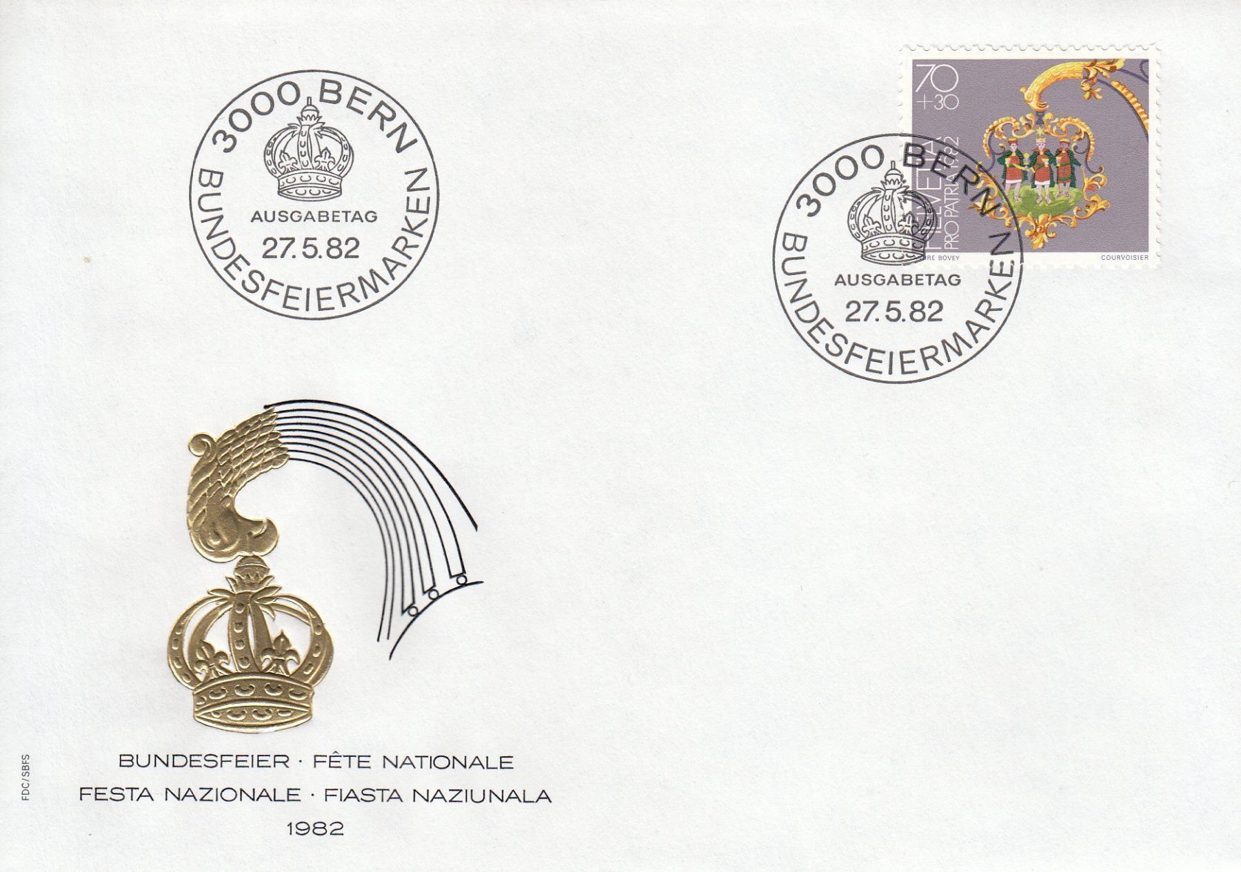 Tutti i francobolli: Pro Patria 1982 4 FDC – Usato da Spreitenbach venduto da Mustang_1105 2