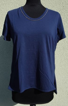 Joop T-Shirt Tanka Gr 36 blau mit Strasssteinchen
