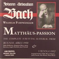 Bach - Matthäus-Passion (Furtwängler, 1950/1952)