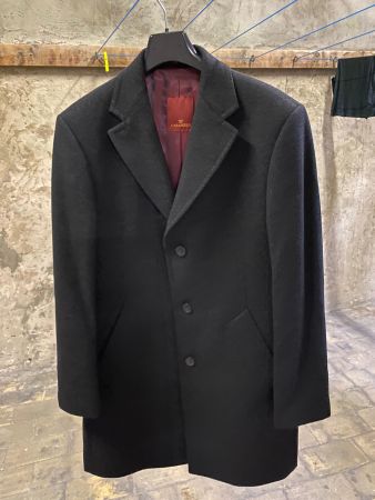 Manteau homme noir, CARAMELO, porté 1x, taille 50