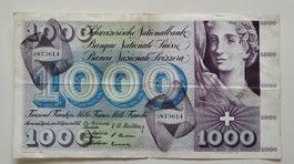 Banknote 1000 Franken (5. Serie) 1964 Totentanz gebraucht