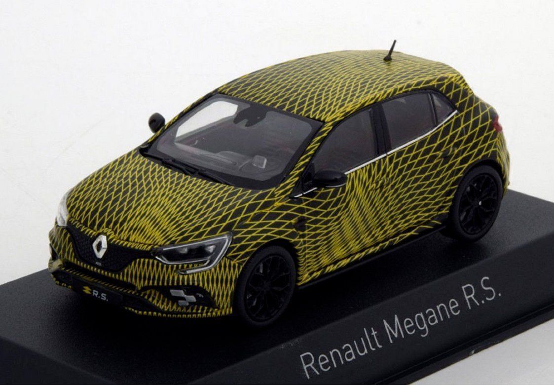 Renault Modellini d'auto: Renault Megane IV R.S. Test Version GP Monaco 2017 gelb- – Nuovo e nell'imballaggio originale da Gerlafingen venduto da espero88
