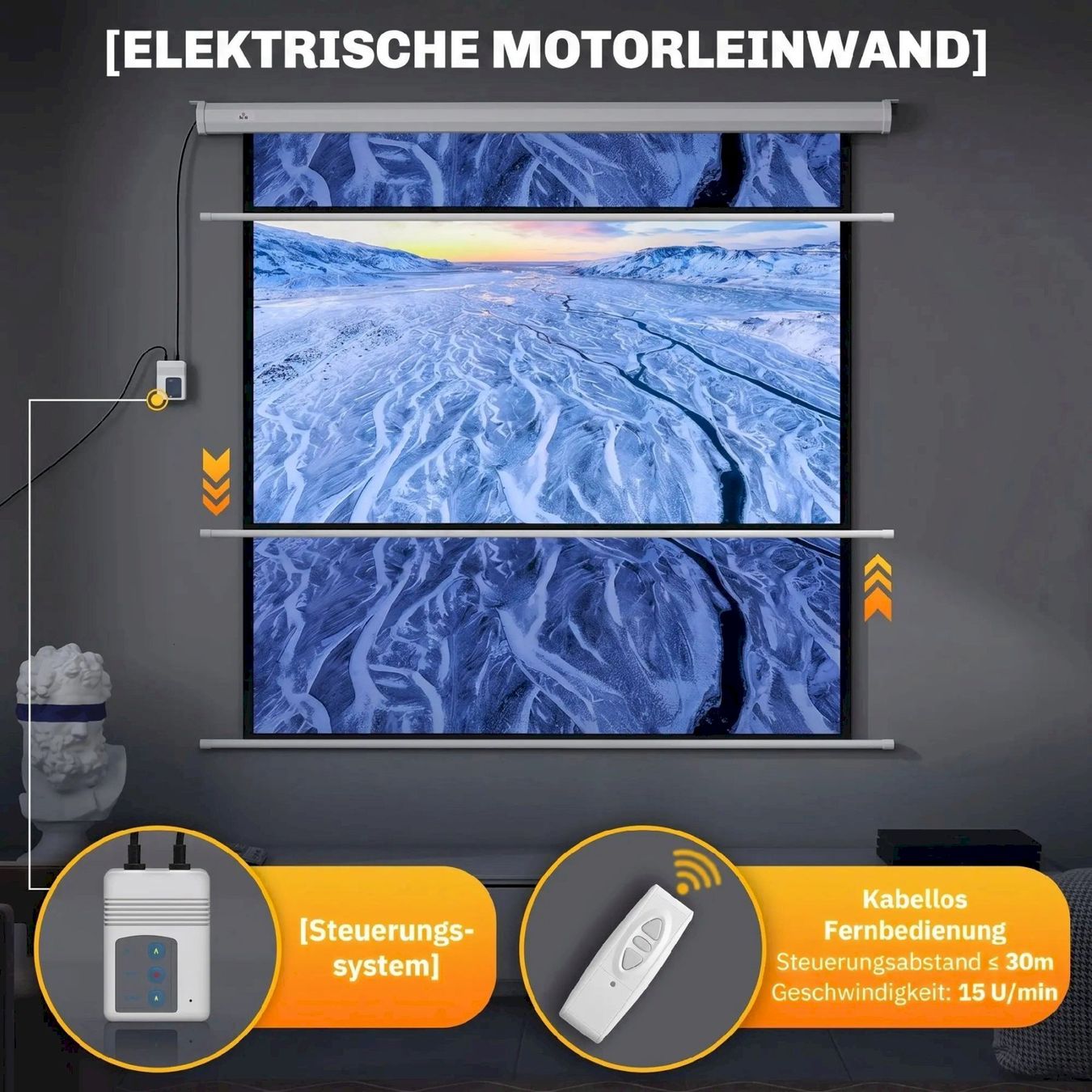 Heimkino: HOMCOM Beamer Leinwand 85” 152x152cm – Neu und originalverpackt aus Bottighofen von zaap 6