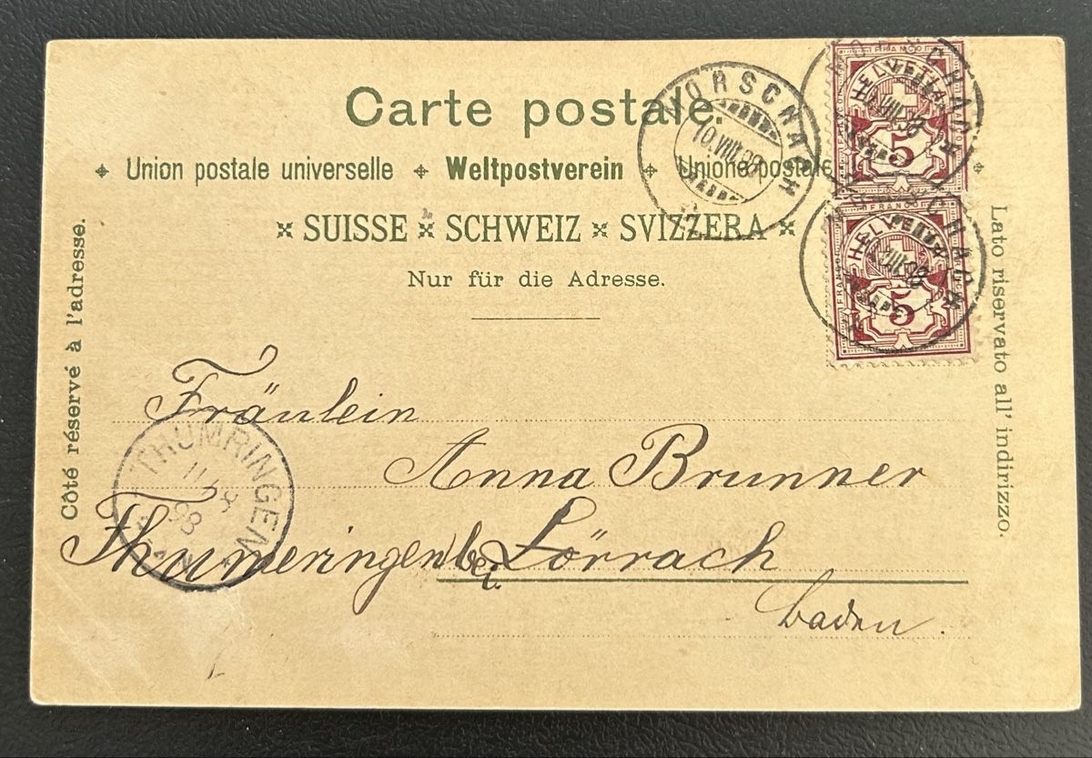 Cartoline postali: Gruss aus Morschach Litho  – Usato da Horw venduto da Tellbub 1