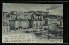 Mondschein-AK Zürich, Polytechnikum