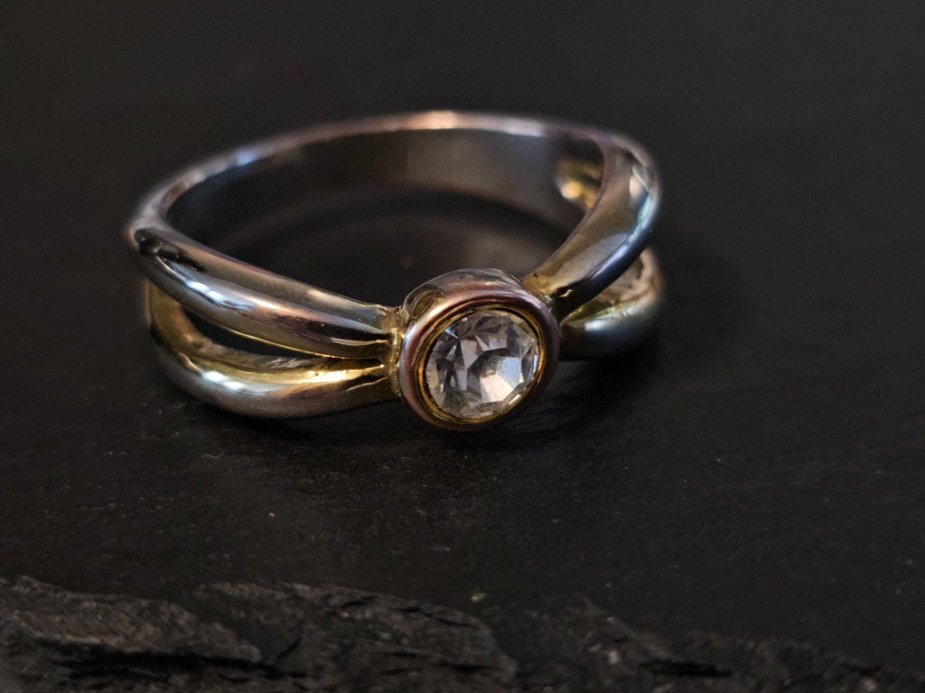 Anelli: AKTION Gelb gold Ring massiv Stein Geschenk Modeschmuck 4.16 – Nuovo (secondo la descrizione) da Riedt b. Erlen venduto da Gottestraene 5