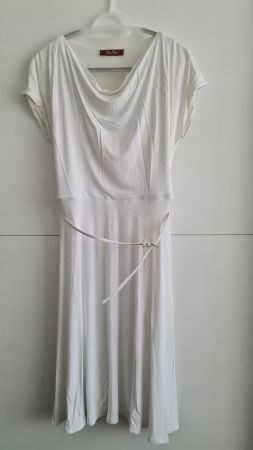 Weisses MaxMara Studio Kleid Gr. L - Sommerkleid mit Gurt