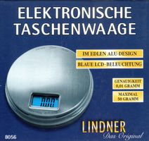 ELEKTRONISCHE TASCHENWAAGE IM EDLEN ALU-DESING MAX 50 GRAMM