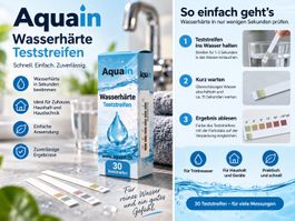 Aquain Wasserhärte Teststreifen für °dH & °fH