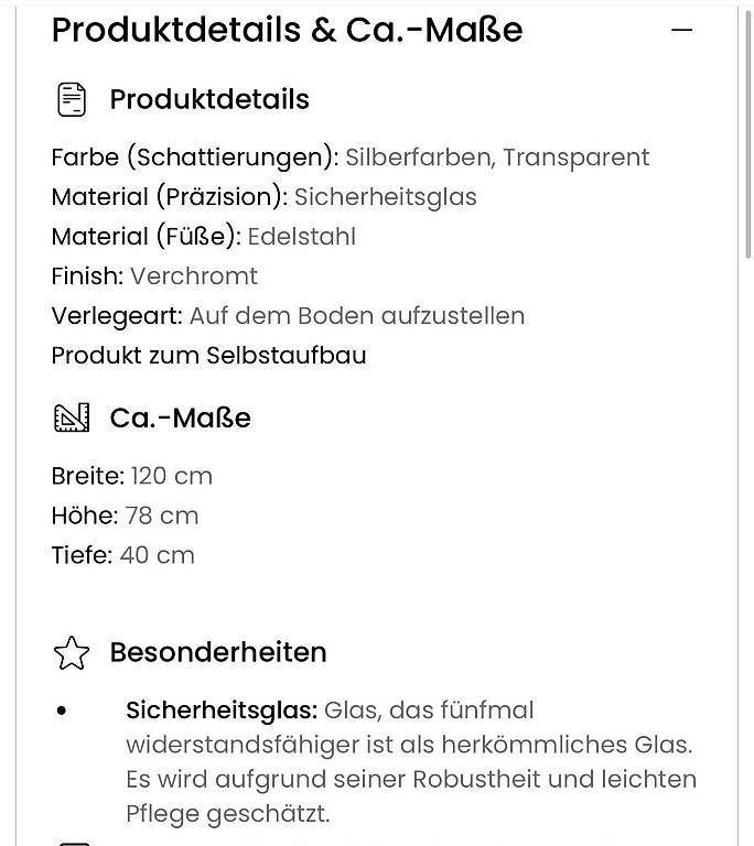 Console: WandKonsole aus Glas & Stahl – Usato da Basel venduto da AdrianaGea 4