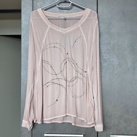 🐸 NILE VISKOSE BLUSE / TUNIKA XL ROSÉ NEU