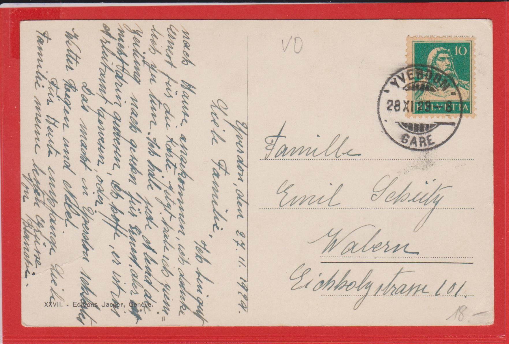 Cartoline postali: Tram + Oldtimer in Lausanne  -  alte Ansichtskarte 1929 – Usato da Vitznau venduto da Ropaku 1