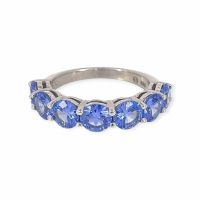 Tansanit-Ring 14k Weissgold 2,92ct