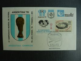 1 Brief  "Fussball-WM 1978 in Argentini mit Block,  Fr. 2.--