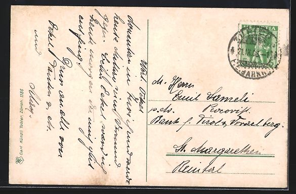Cartoline postali: AK Zürich, Bahnhof mit Zügen, 1908 – Usato da Berlin venduto da bartko-reher 1