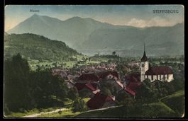 AK Steffisburg, Ort und Kirche mit Niesen