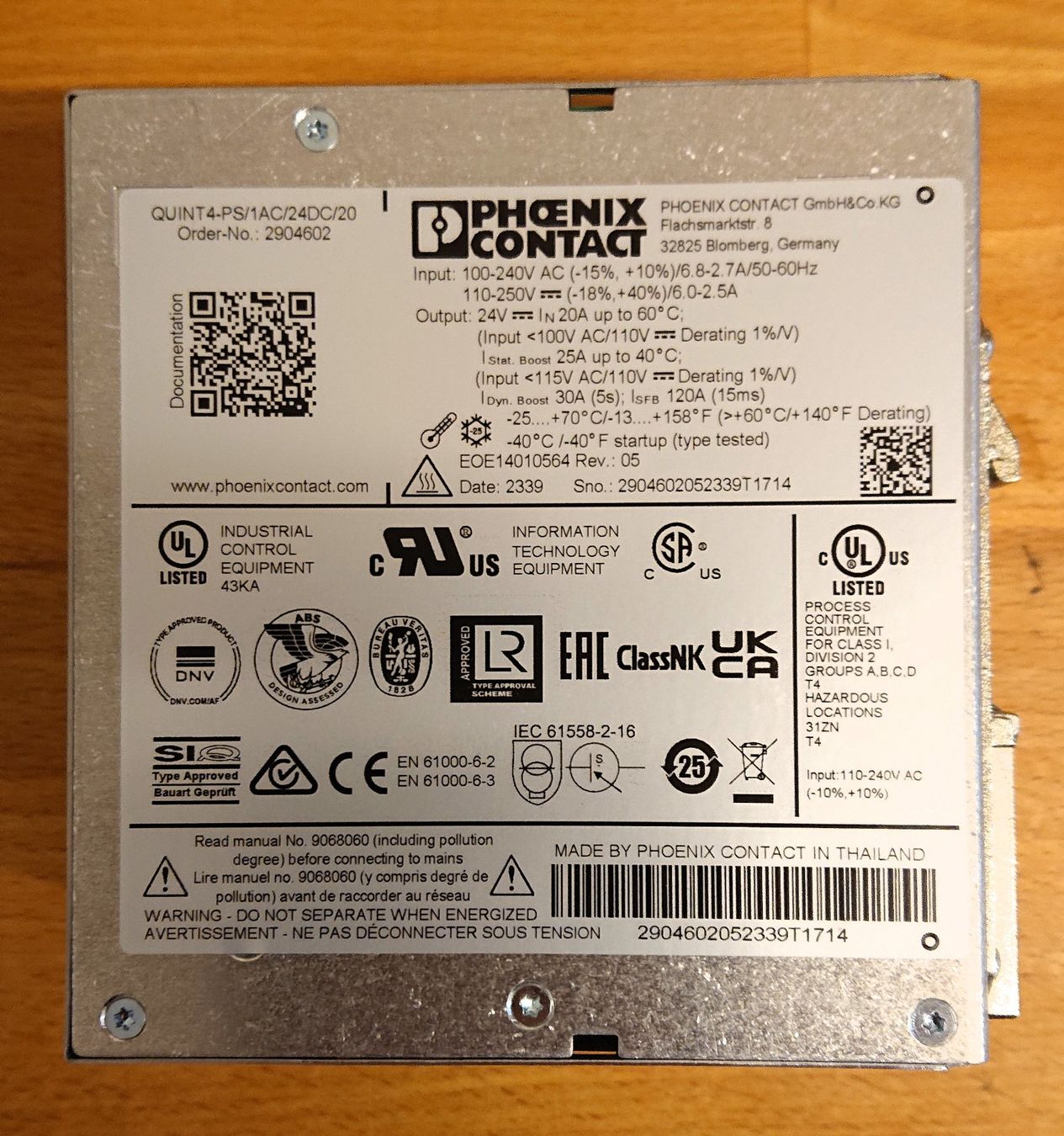 Elettrotecnica: Phoenix Contact QUINT Power 24V 20A Netzteil – Nuovo e nell'imballaggio originale da Widen venduto da joerg57 1