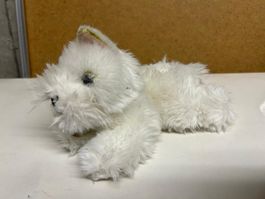 Peluche cagnolino bianco Aurora MiYoni