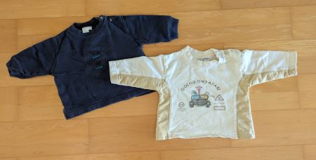 2er-Set Baby Pullover / Langarmshirts – Gr. 68