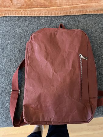 Rucksack aus Kraftpapier, wasserabweisend, vegan, neu, öko !