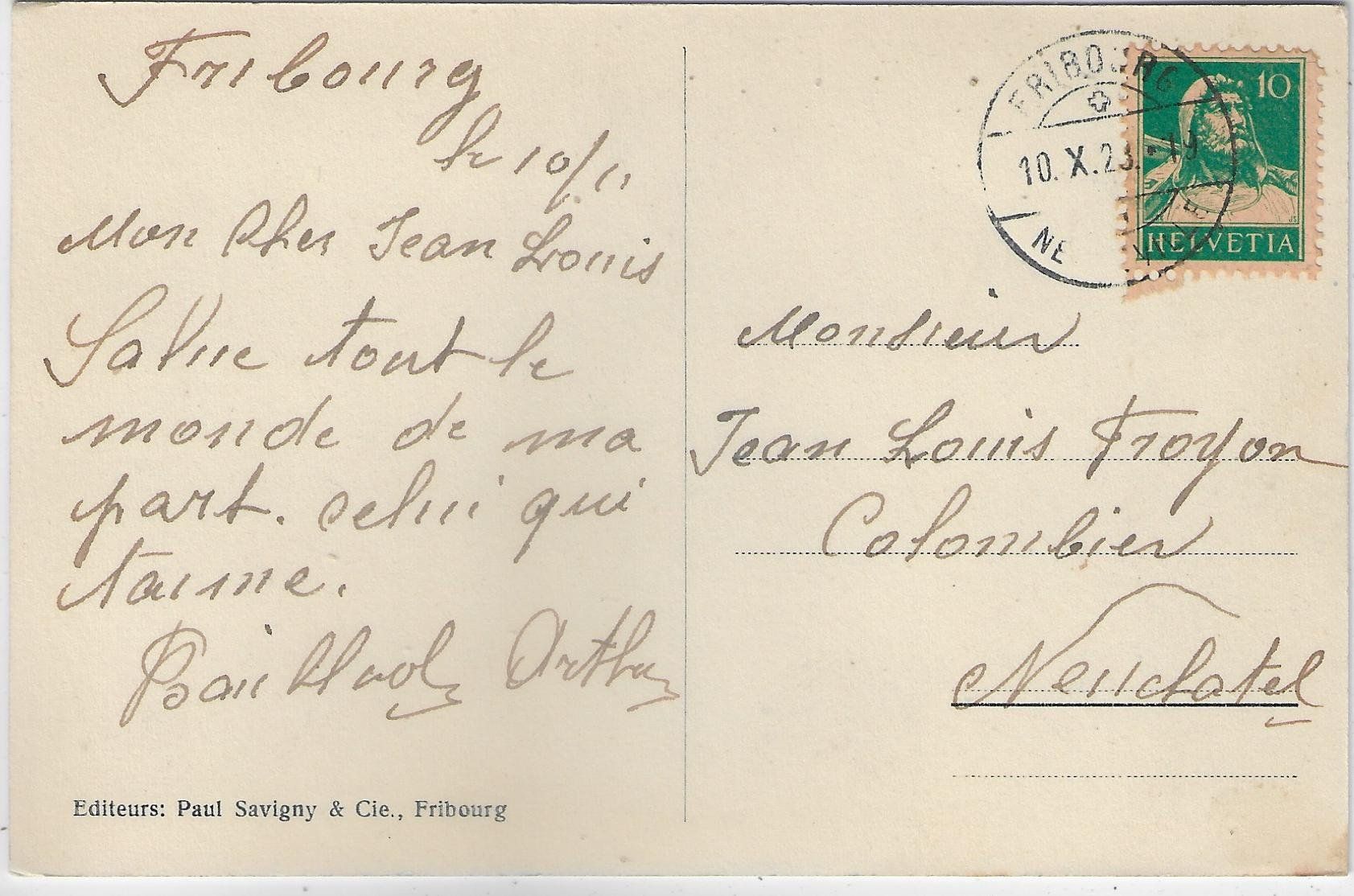 Cartoline postali: Fribourg - Pont de Zaehringen – Usato da Ettingen venduto da Kartenplanet 1