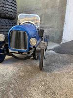 Tret-Auto Oldtimer blau Metall