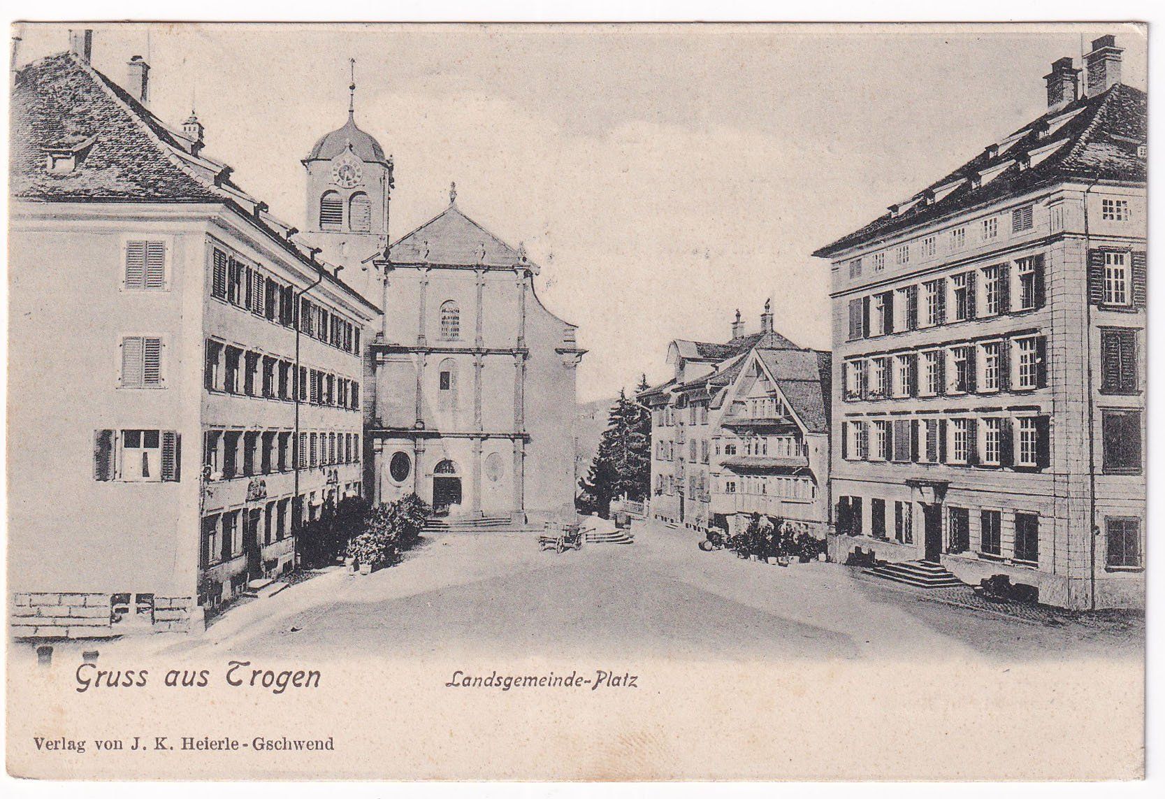 Cartoline postali: Gruss aus Trogen Landsgemeinde Platz  1906 – Usato da Cormoret venduto da Pascalll2001
