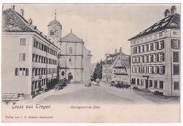 Gruss aus Trogen Landsgemeinde Platz  1906