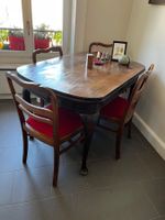 Tisch Holz Antik & Stühle / dining table vintage & chairs