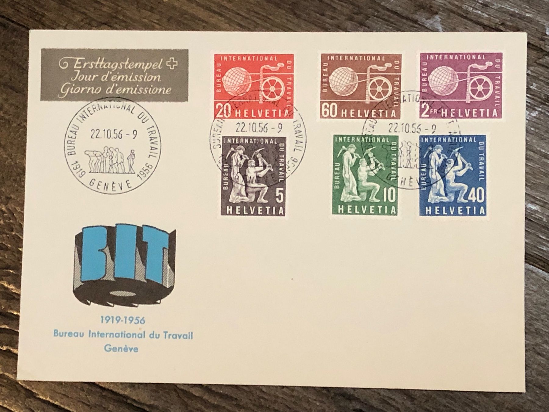 Tutti i francobolli: FDC BIT 22.10.1956 - illustriert - selten – Usato da Lufingen venduto da Rac0