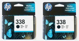 2x original HP 338 Schwarz Druckerpatronen, Neu & ungeöffnet