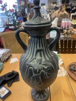 Antike Amphore mit Deckel, Schwarz, Vintage, Top Zustand!