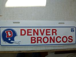 Blechschild 1976 " Denver Broncos " - original - Blech