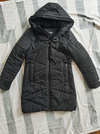 Warm Winter Jacket Women Zebra Size S Black