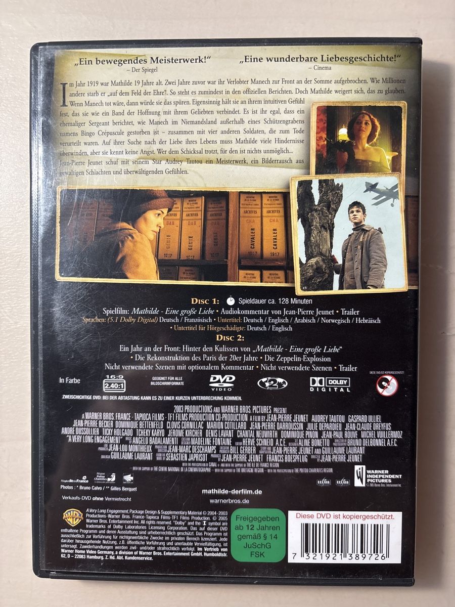 Tutti i DVDs: Mathilde - Eine grosse Liebe Audrey Tautou (0605) – Usato da Ruswil venduto da Slivio_ 1