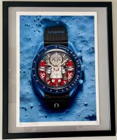 DEATH NYC Pop Art „Moonswatch&Manga“, Limited x/100 + cadre