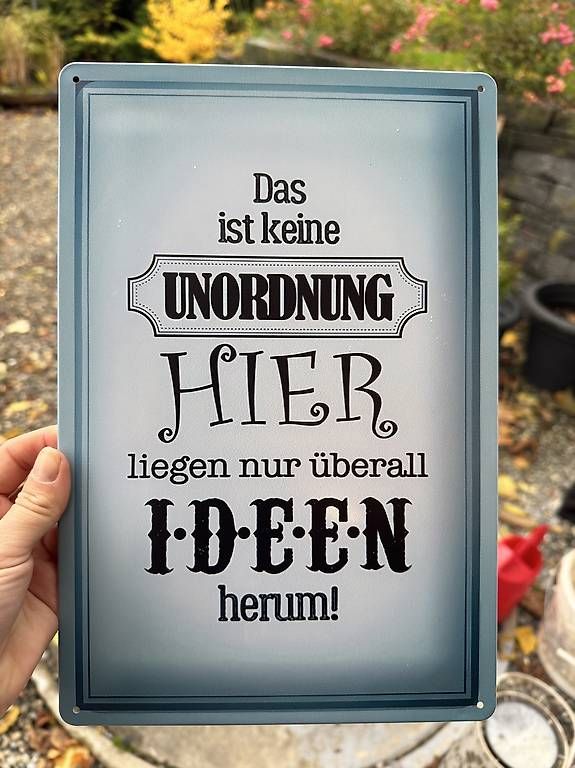 Insegne: Blechschild Unordnung 20cm x 30cm – Usato da Niederbüren venduto da Oetschli