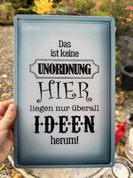 Blechschild Unordnung 20cm x 30cm