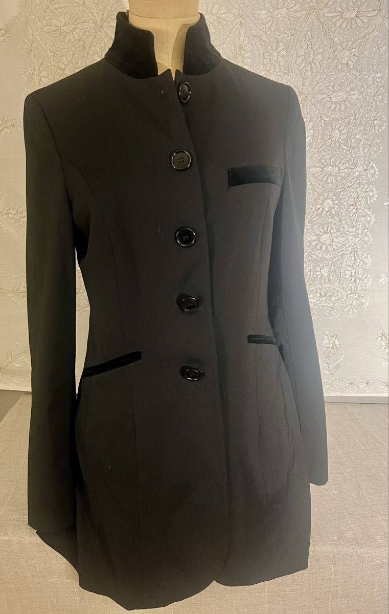 Scapa Giacche: Veste noire SCAPA col Mao doublée bleu élégante – Usato da Genève venduto da DELIRBEADS