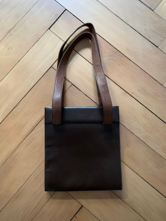 FAUSTO SANTINI Leder Tasche dunkelbraun