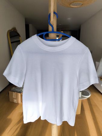 COS Weisses T-Shirt aus Baumwolle – Grösse S