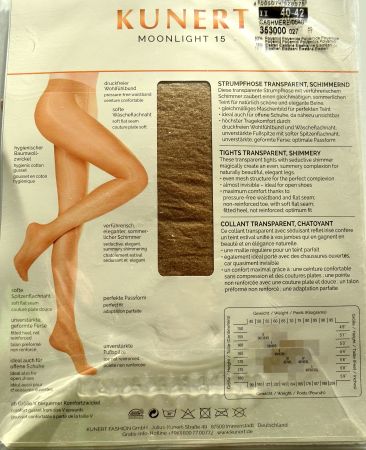 Neue Kunert Strumpfhose Moonlight, 15 den, Grösse 40-42
