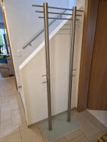 Garderobenständer Edelstahl mit Glasfuss, sehr Stabil